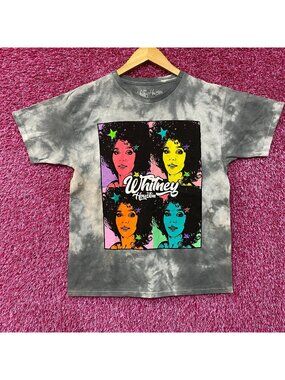 Whitney Houston Pop Art Collage Tie Dye T-Shirt XL